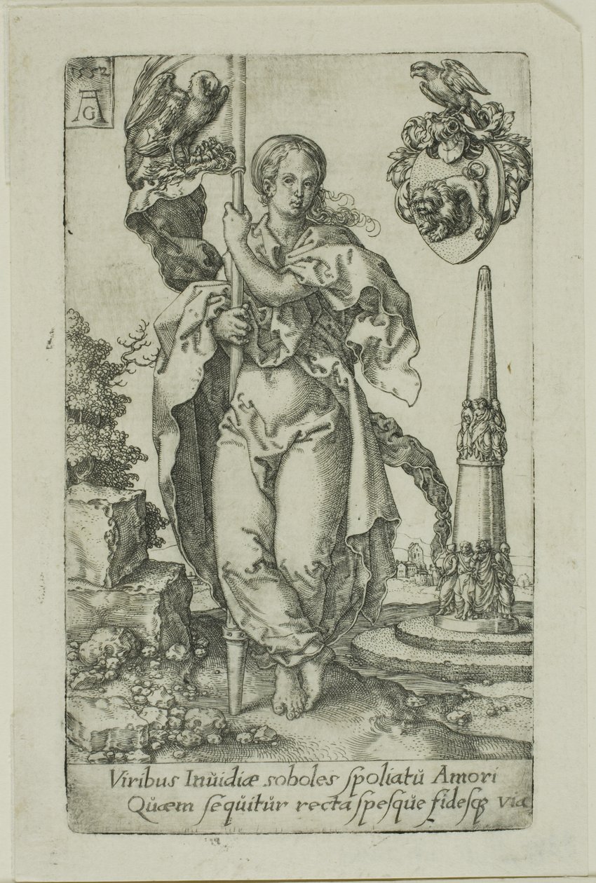 Nächstenliebe, aus den Tugenden von Heinrich Aldegrever