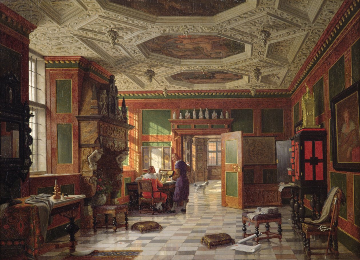 Innenraum des Rosenburg Palastes, Kopenhagen von Heinrich Hansen