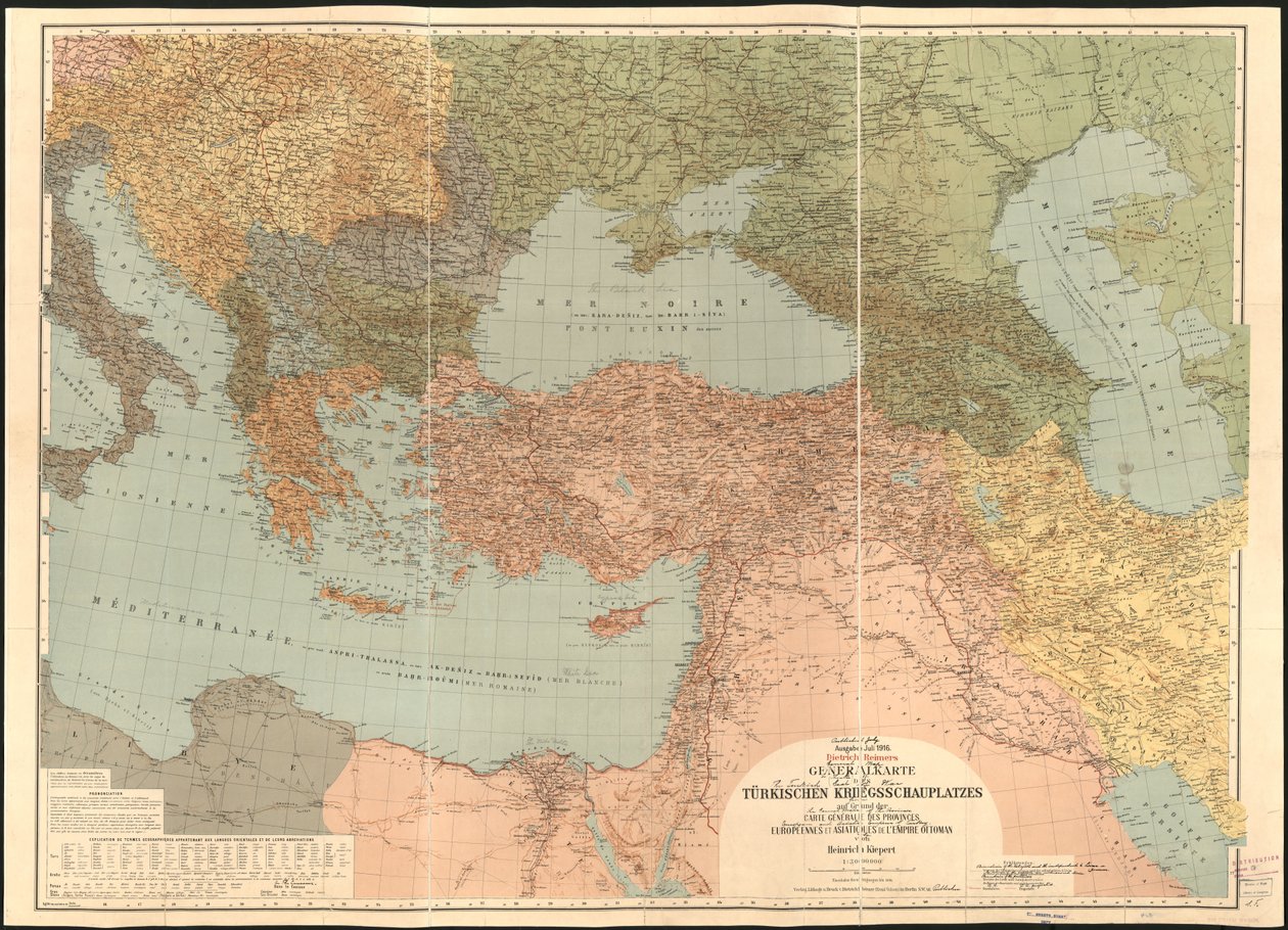 Generalkarte des Türkischen Kriegsschauplatzes von Heinrich Kiepert