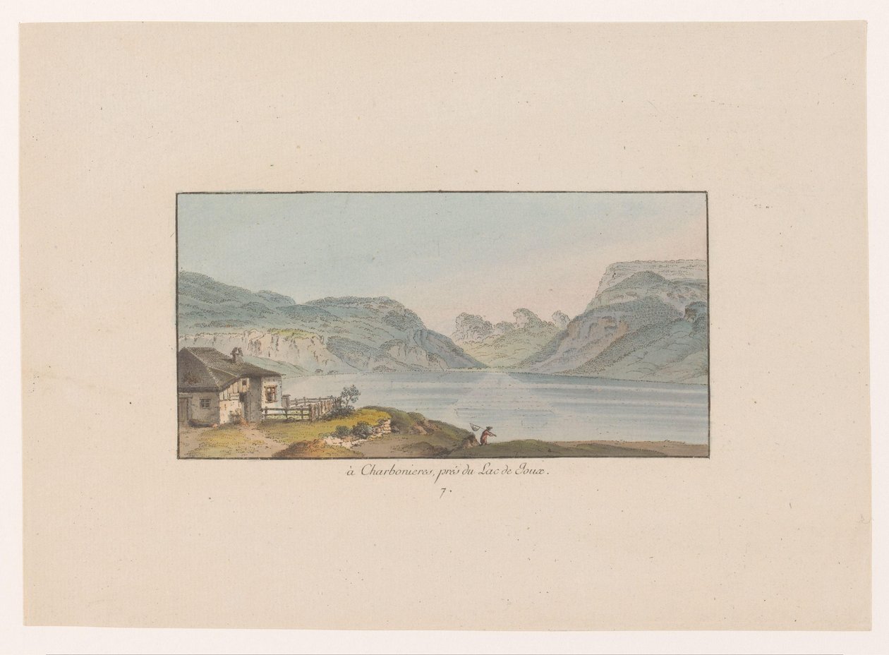Ansicht von Les Charbonnières am Lac de Joux von Heinrich Rieter