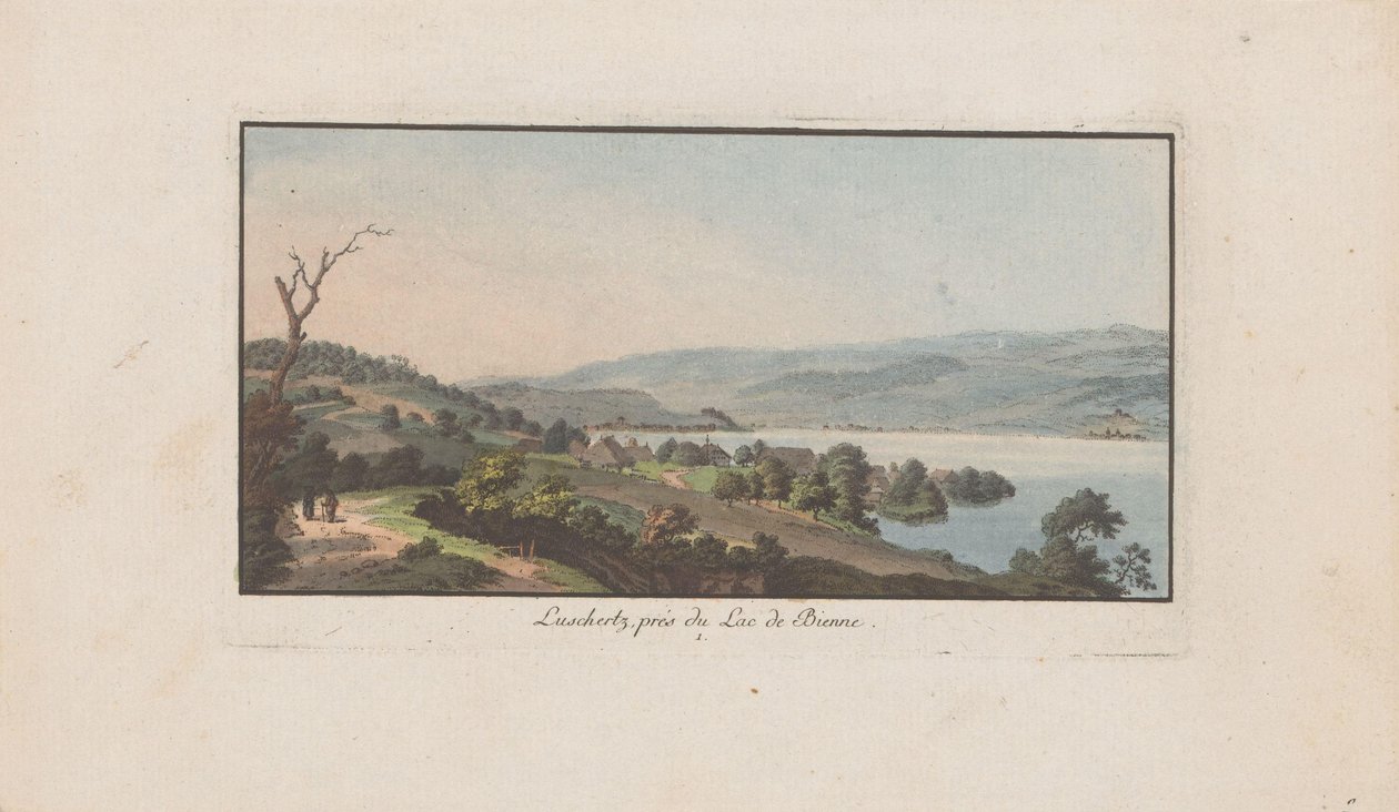 Ansicht von Lüscherz am Bielersee (Landschaften in der Schweiz) von Heinrich Rieter