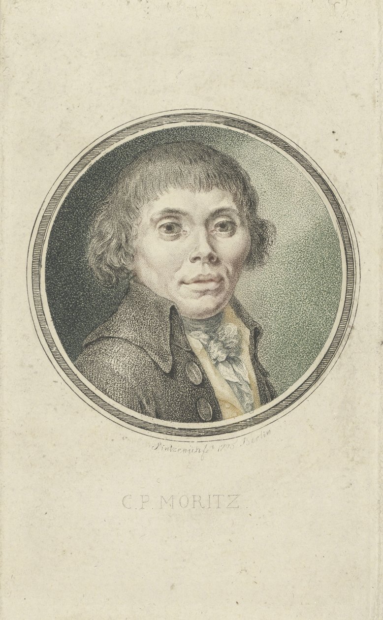 Porträt von Karl Philipp Moritz, 1795 von Heinrich Sintzenich