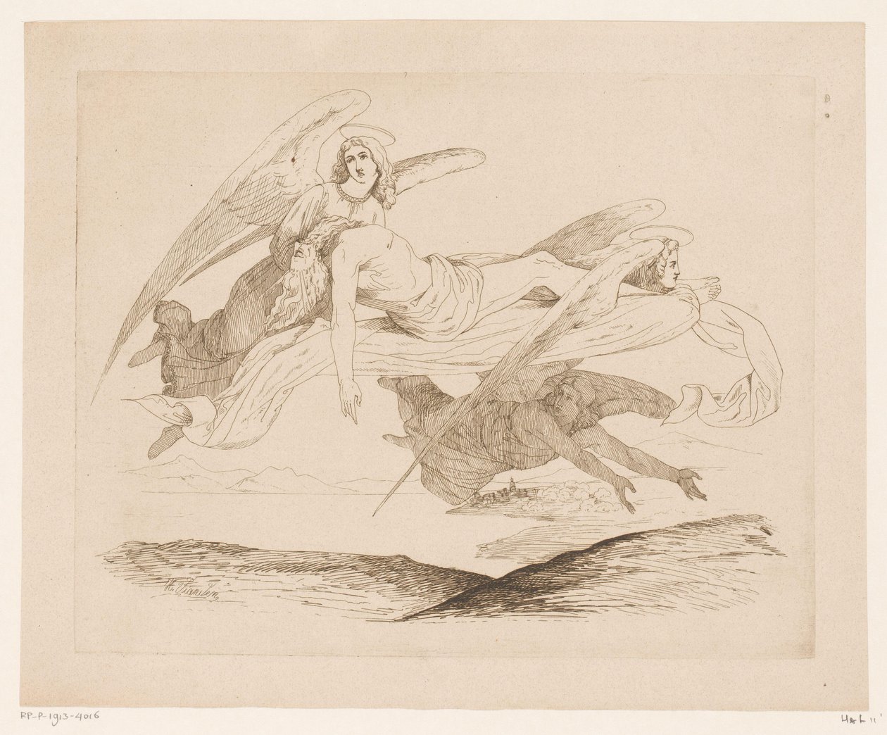 Heiliger von Engeln getragen von Heinrich Vianden