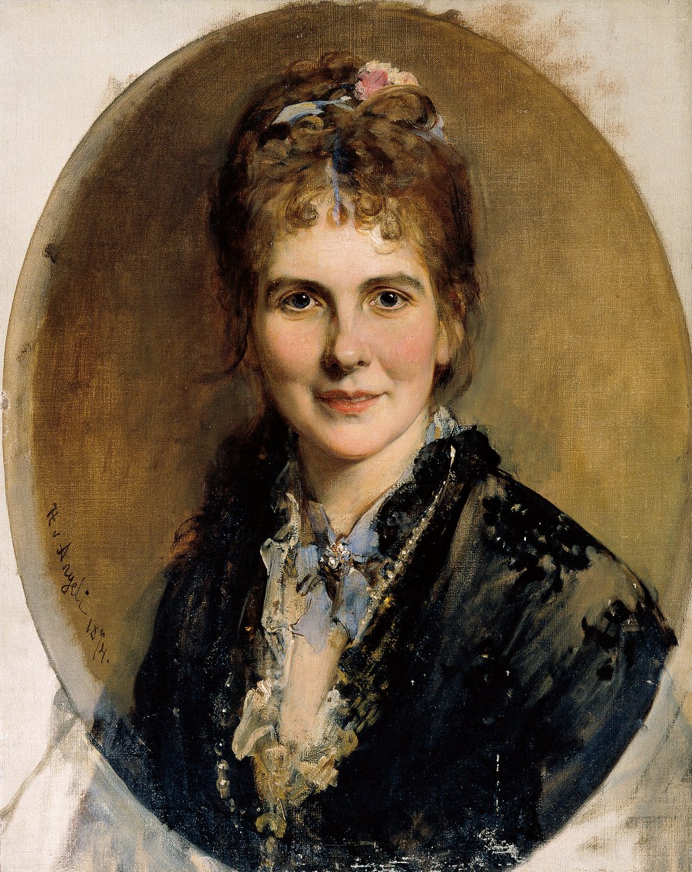 Brustbild einer jungen Frau von Heinrich von Angeli