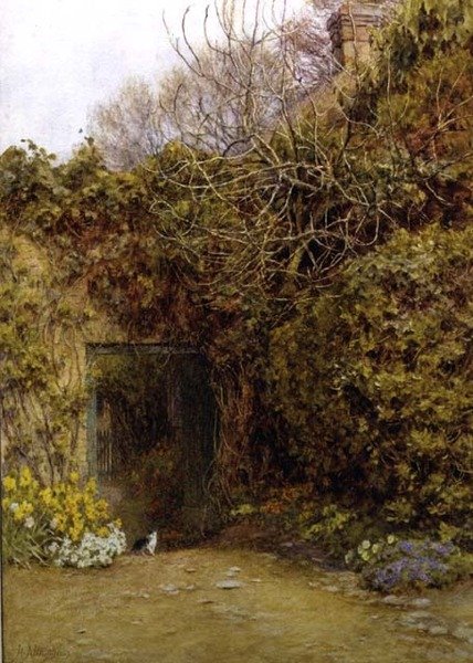 Die Milchtür, Farringford, Lord Tennysons Zuhause von Helen Allingham