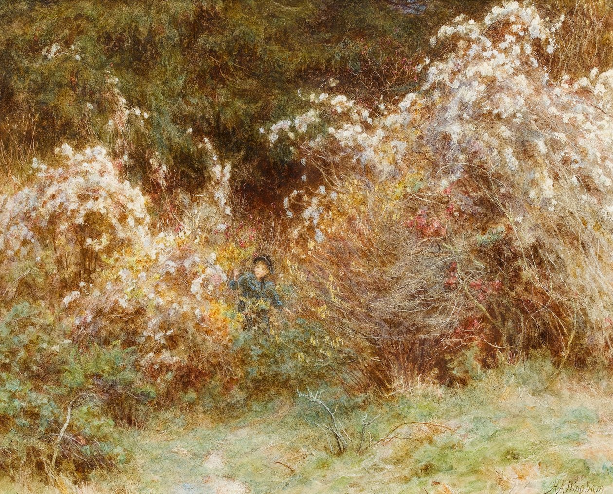 Reisefreude: Eine Hecke in Surrey von Helen Allingham