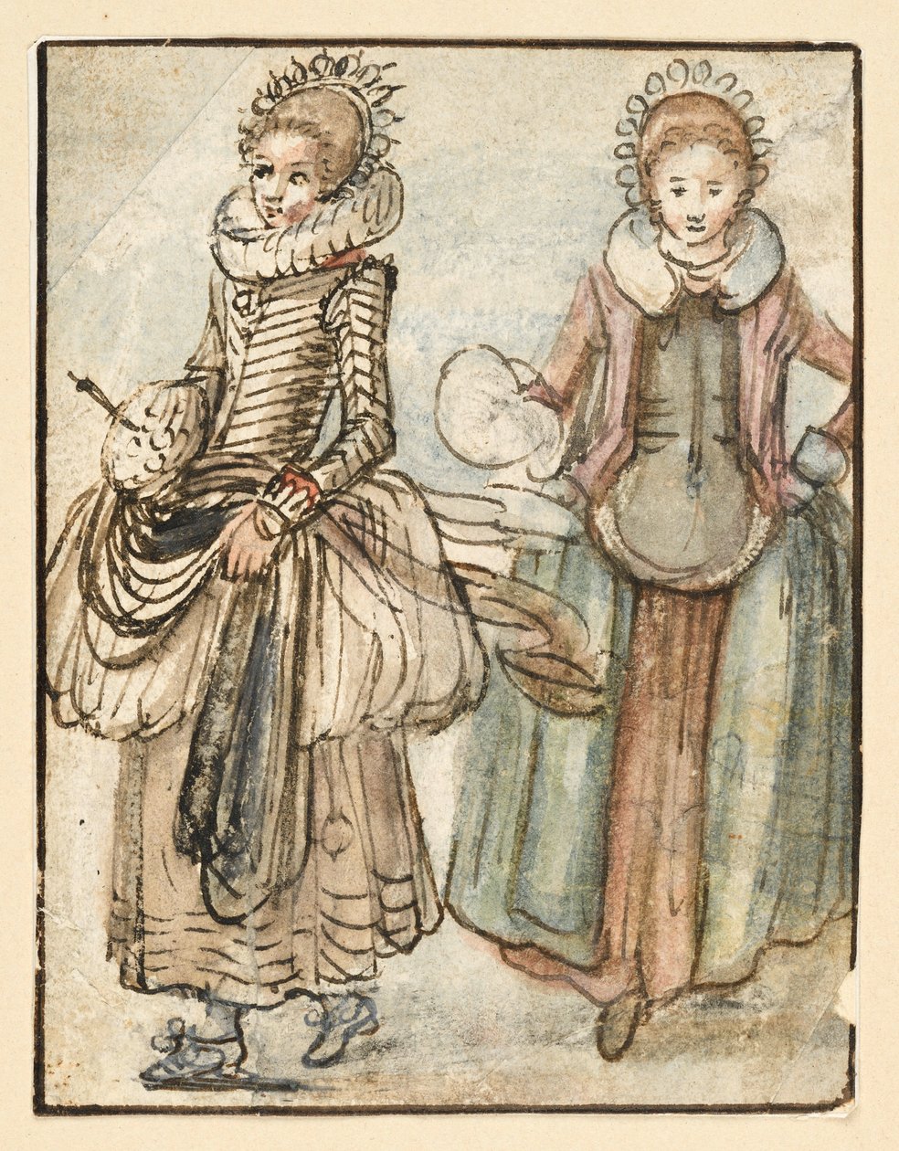 Zwei stehende Frauen von Hendrick Avercamp