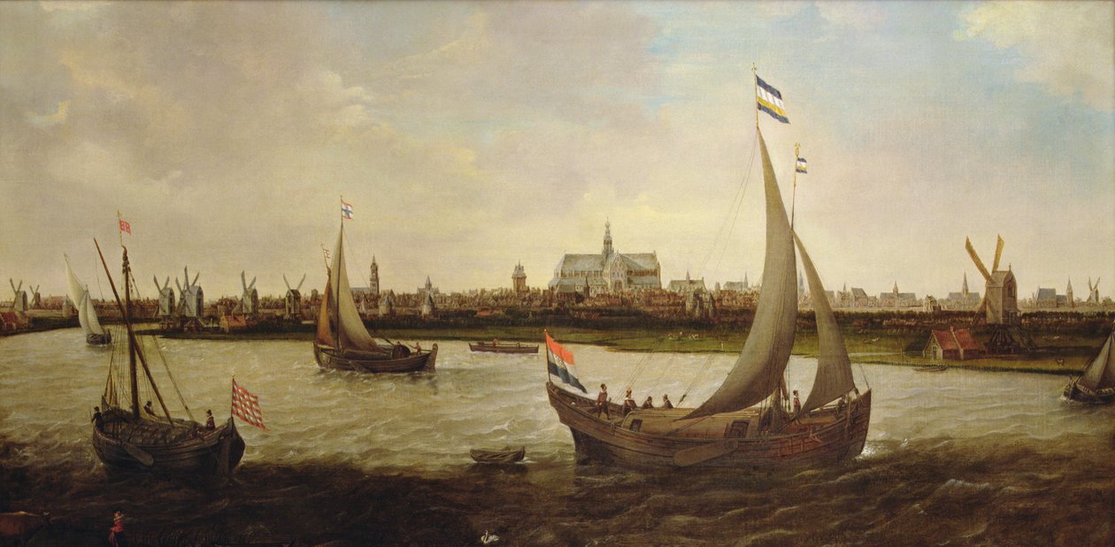 Ansicht von Haarlem von Norden von Hendrick Cornelisz. Vroom