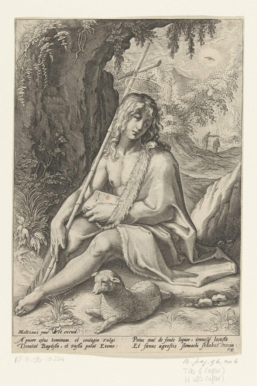 Johannes der Täufer von Hendrick Goltzius (workshop of)