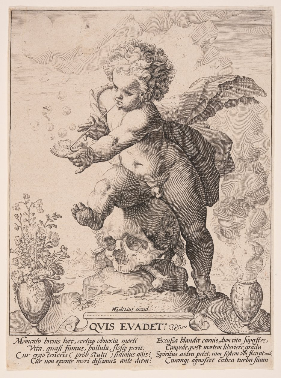 Allegorie der Vergänglichkeit (Quis Evadet?) von Hendrick Goltzius