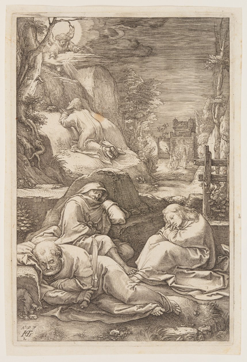 Christus am Ölberg, aus Die Passion von Hendrick Goltzius