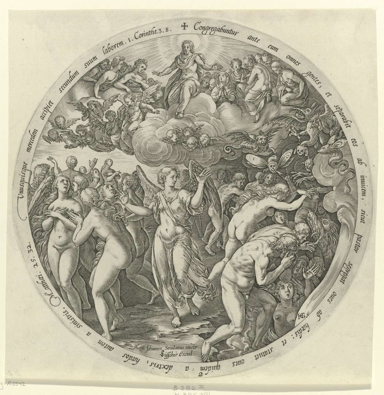 Die Gesegneten werden von den Verfluchten getrennt von Hendrick Goltzius