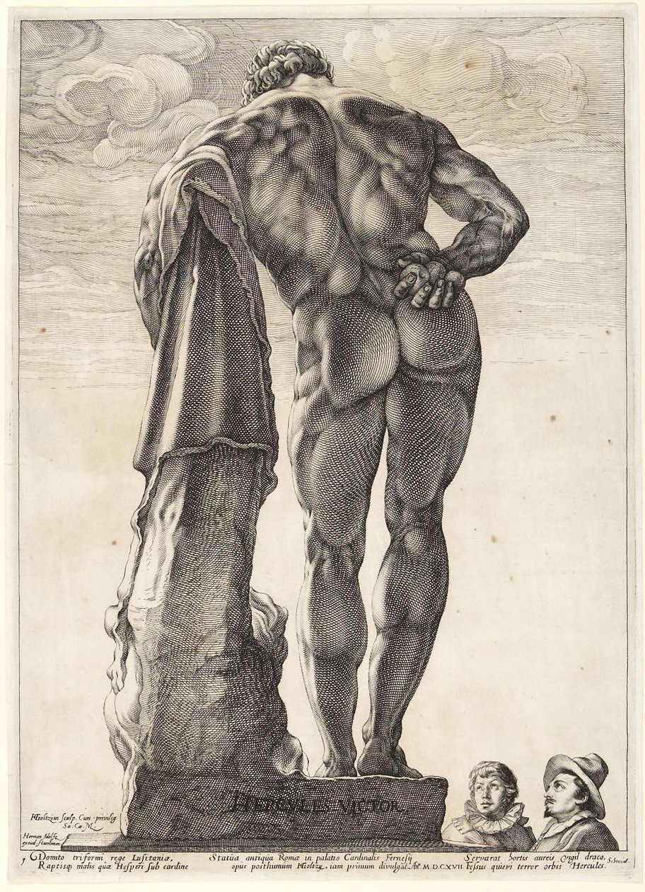 Herkules Farnese, Rückansicht von Hendrick Goltzius