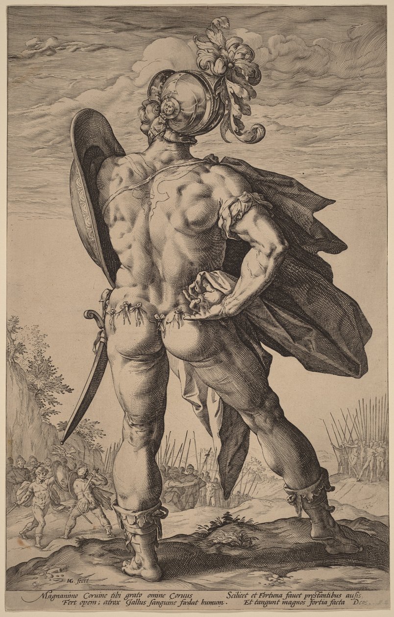 Marcus Valerius Corvus von Hendrick Goltzius