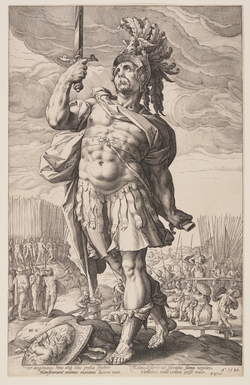 Publius Horatius, aus Die Römischen Helden von Hendrick Goltzius
