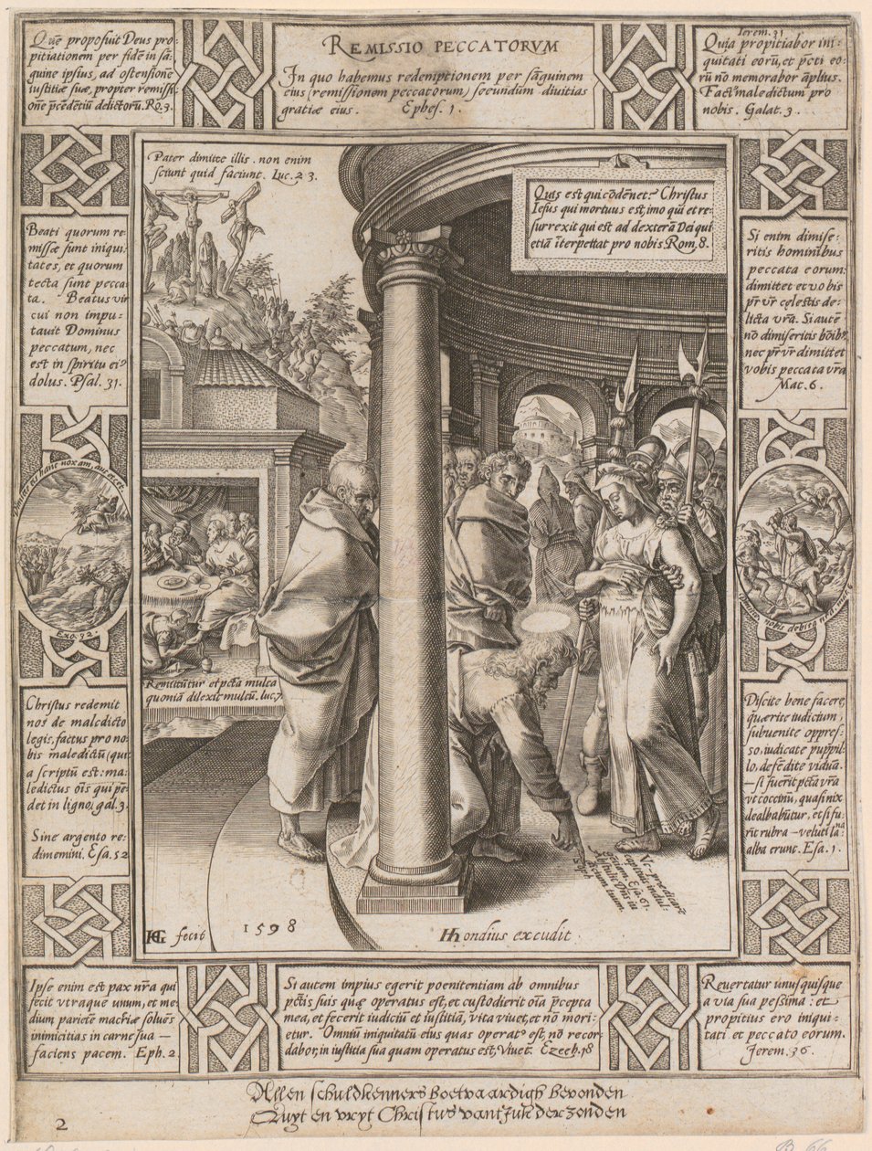 Remissio Peccatorum, Blatt 2 der Folge "Allegorien des christlichen Glaubens" von Hendrick Goltzius