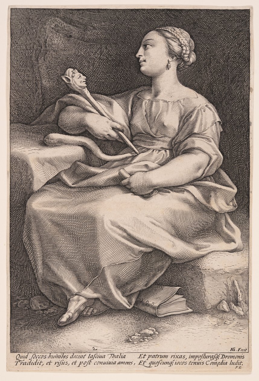 Thalia, die Muse der Komödie, aus Die neun Musen von Hendrick Goltzius