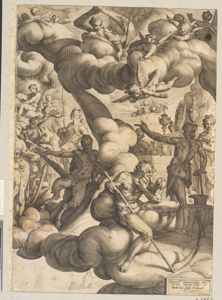 Die Hochzeit von Amor und Psyche von Hendrick Goltzius