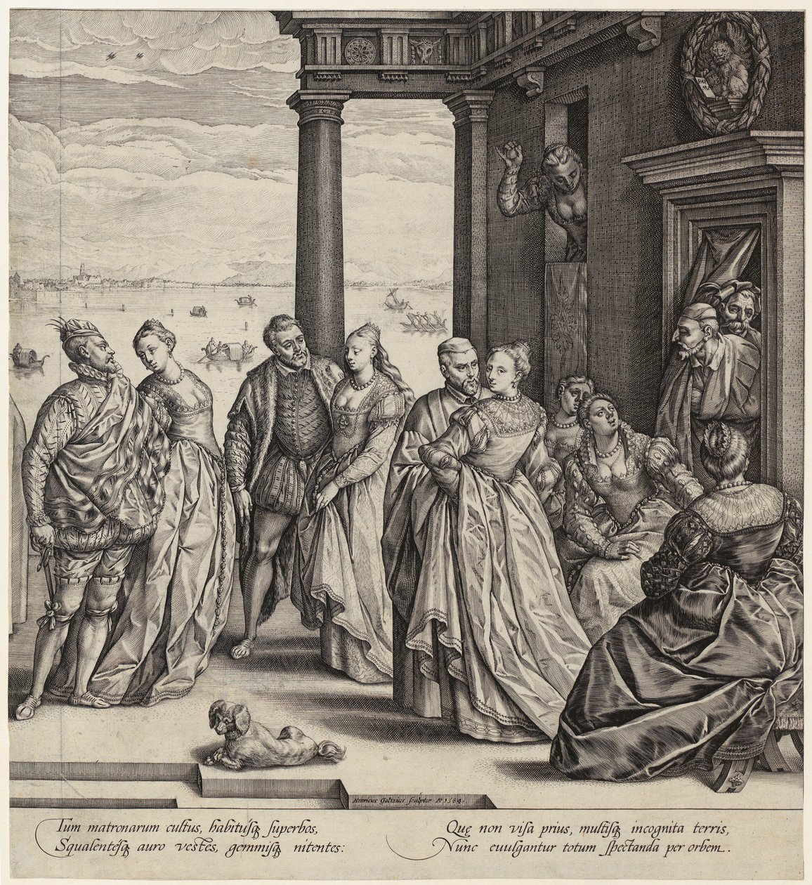 Venezianische Hochzeit [rechte Blatthälfte] von Hendrick Goltzius