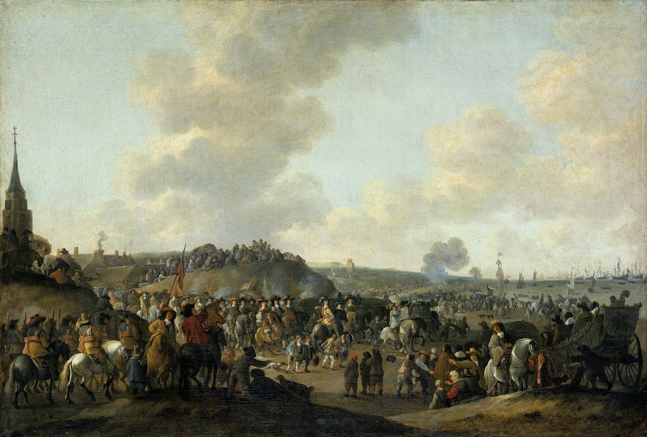 Die Abreise von König Karl II. von England aus Scheveningen, 2. Juni 1660 von Hendrick de Meijer