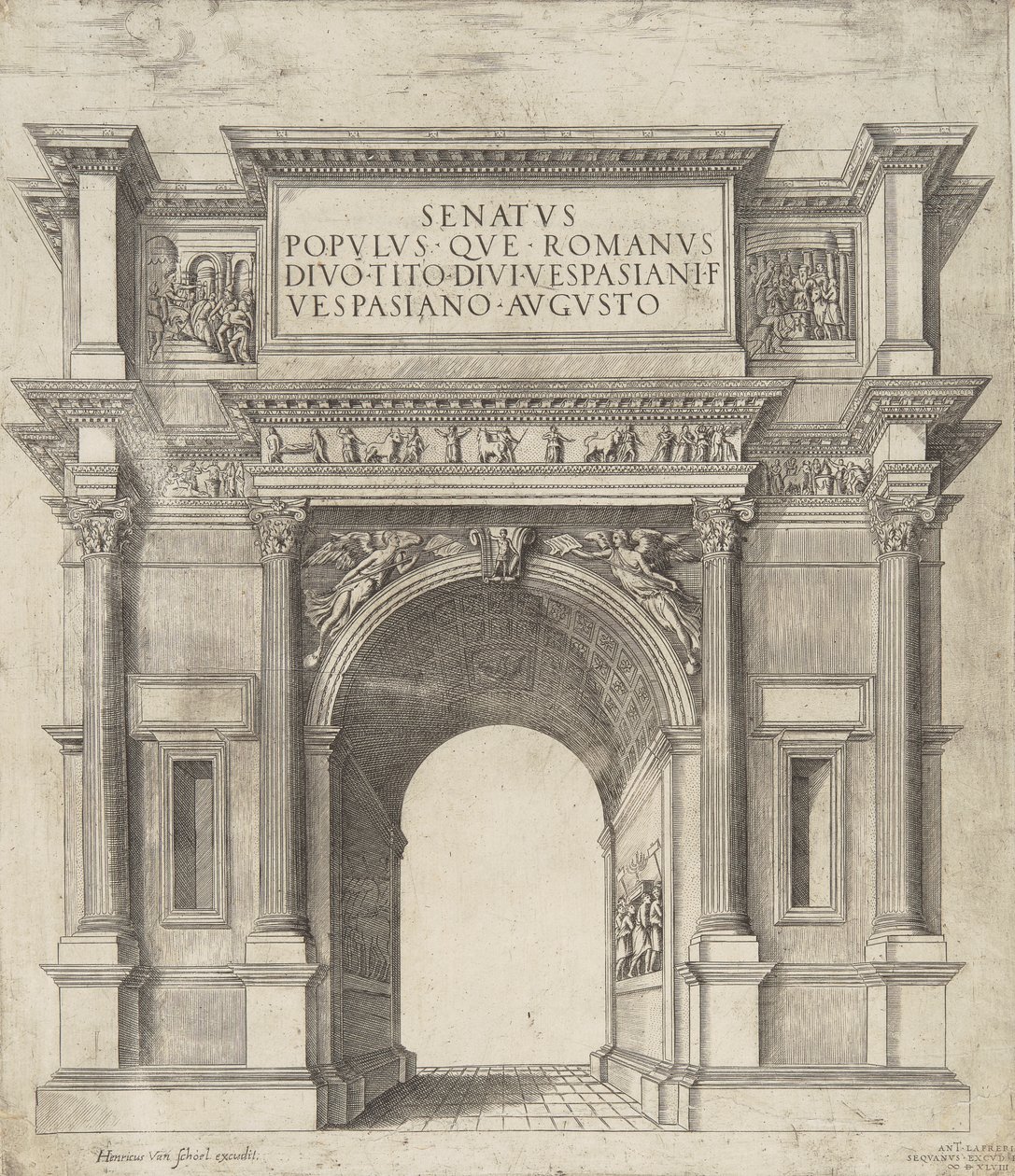 Senatus Populus Que Romanus Divo Tito Divi Vespasiani Filio Vespasiano Augusto von Hendrick van Schoel