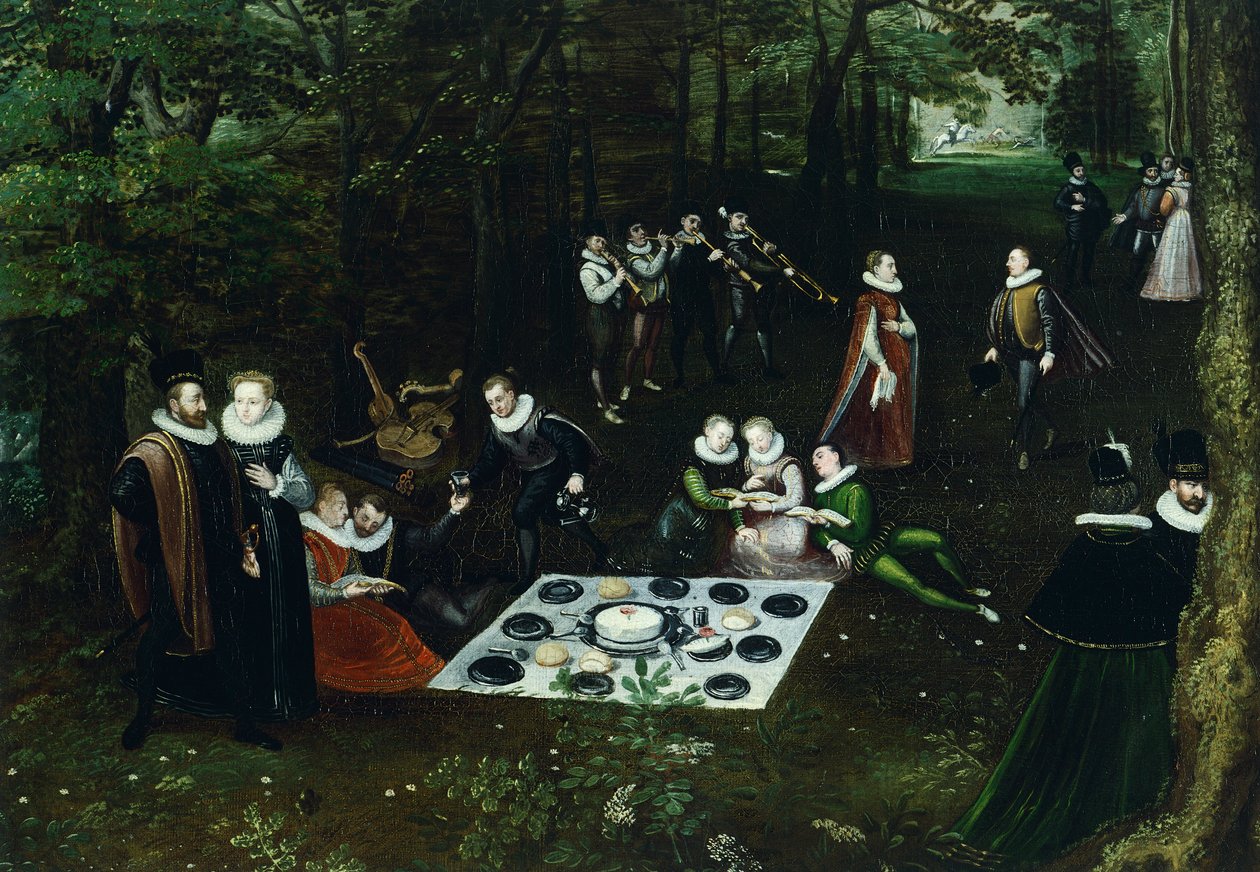 Landschaft im Frühling, Detail von Hendrick van den (1530 97) Broeck