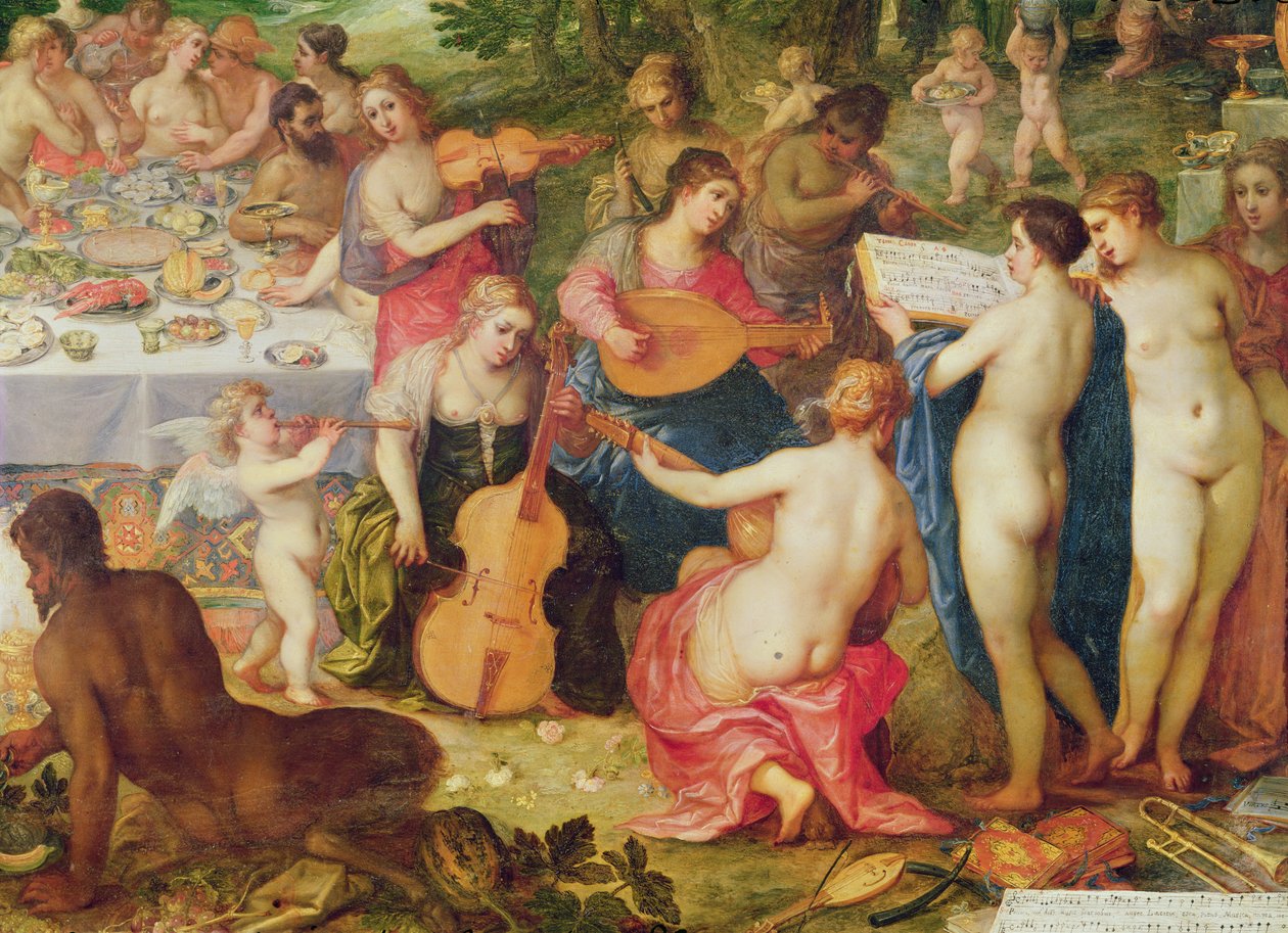 Das Bankett der Götter (Detail) von Hendrik van the Elder Balen