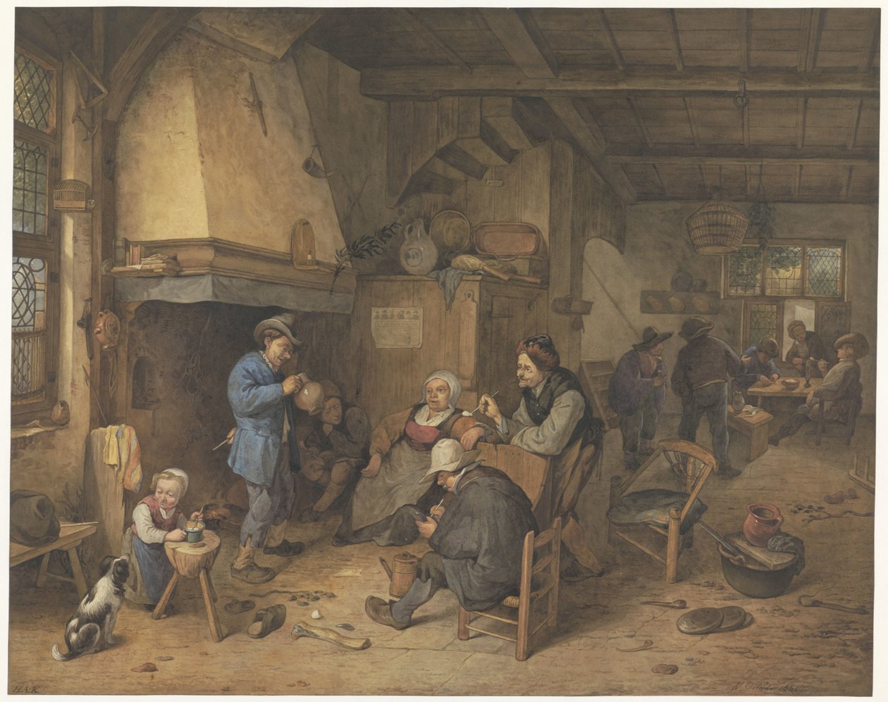Bauernfamilie im Haus von Hendrik Abraham Klinkhamer