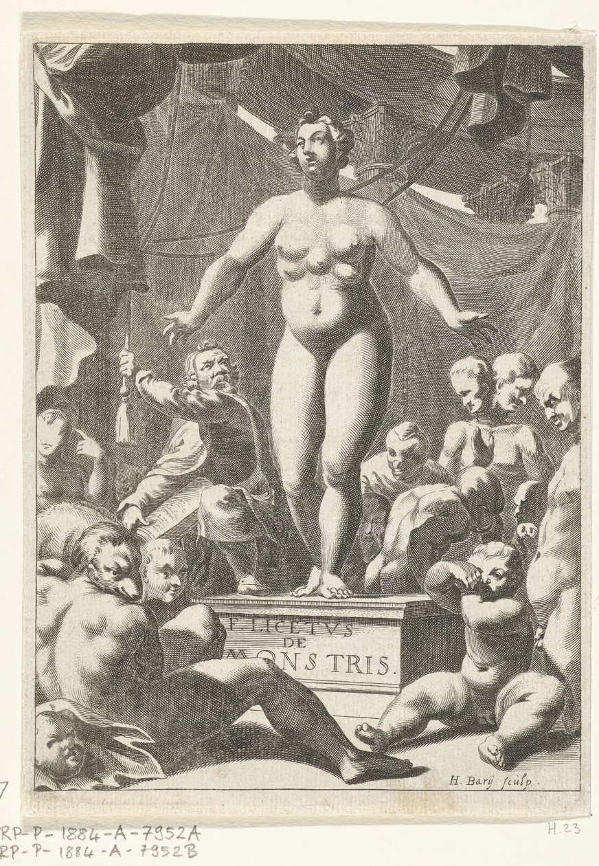 Nackte Frau mit fünf Brüsten von Hendrik Bary