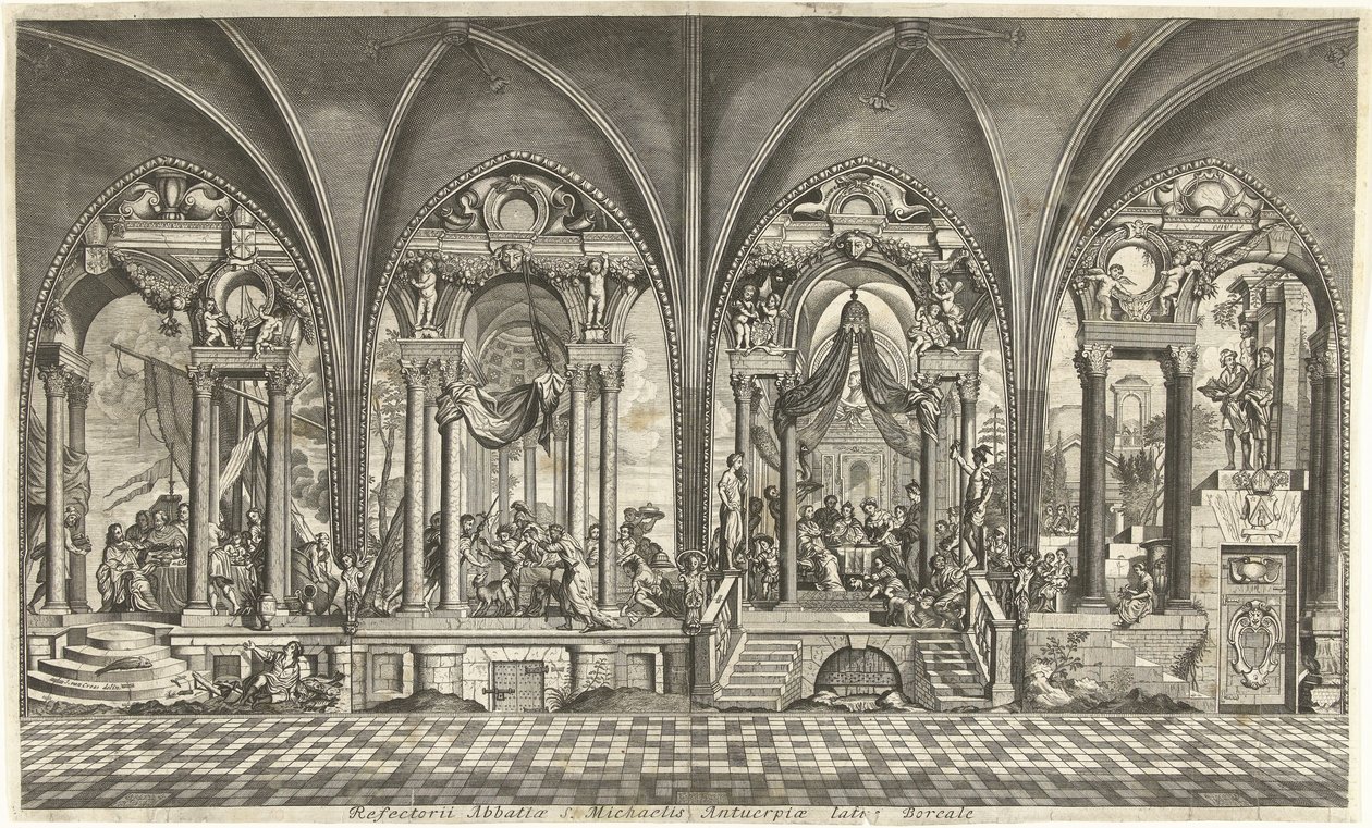 Malereien im Refektorium der St. Michaelsabtei in Antwerpen von Hendrik Causé