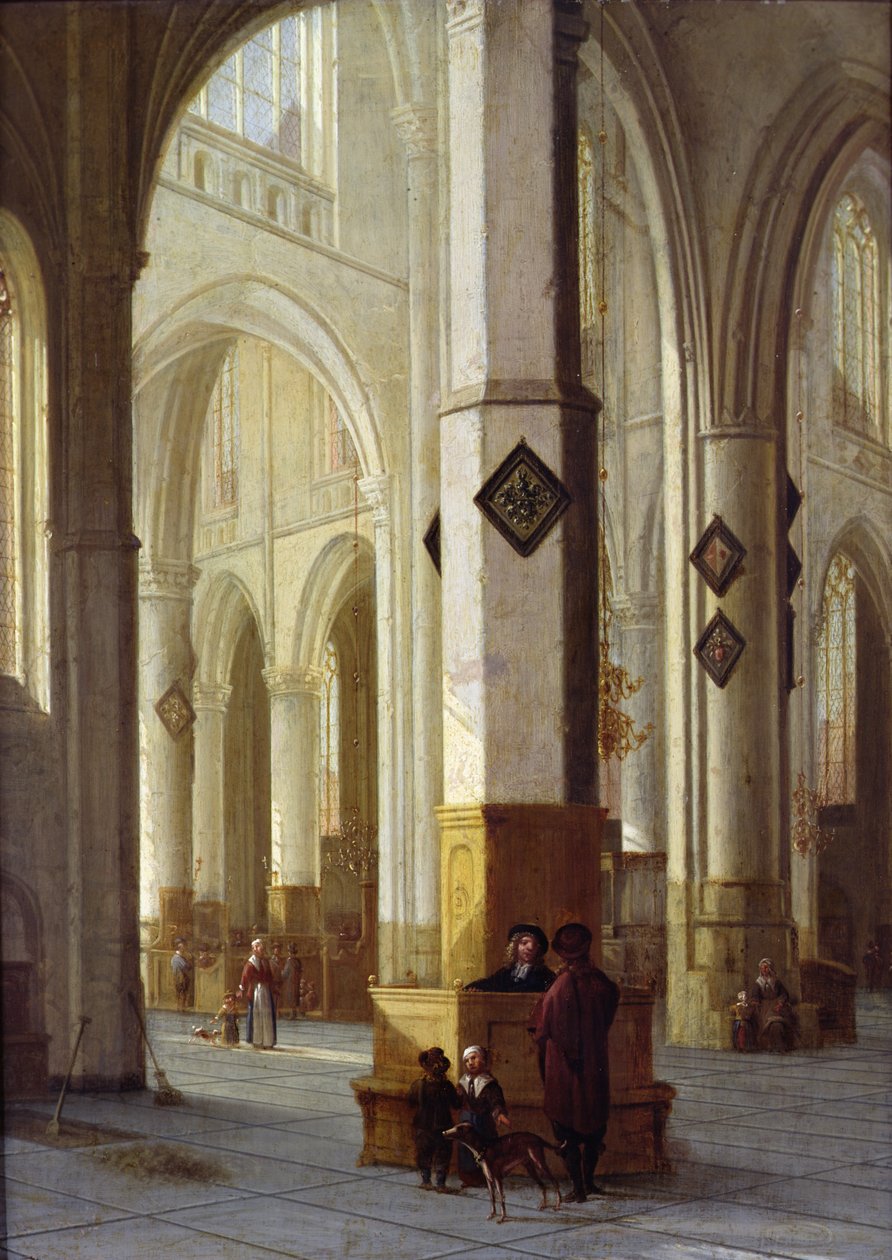 Innenraum der Kirche St. Bavo, Haarlem von Hendrik Cornelisz. van Vliet