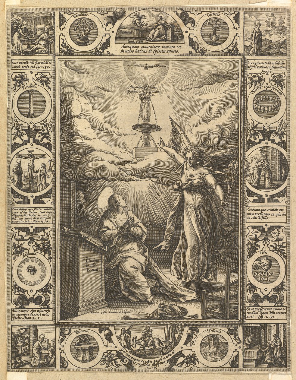 Ave Maria, aus Allegorische Szenen aus dem Leben Christi von Hendrik Goltzius