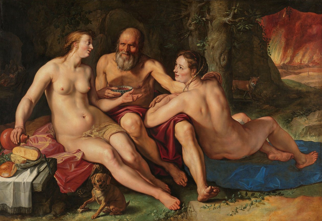 Lot und seine Töchter von Hendrik Goltzius
