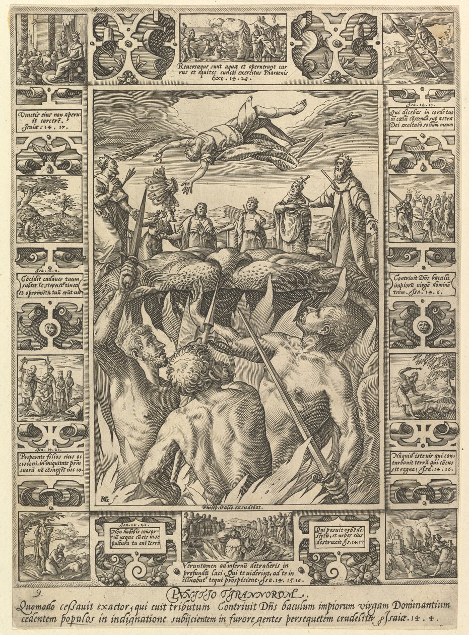 Punitio Tirannorum, aus Allegorien des christlichen Glaubens, aus Christliche und Profane Allegor... von Hendrik Goltzius