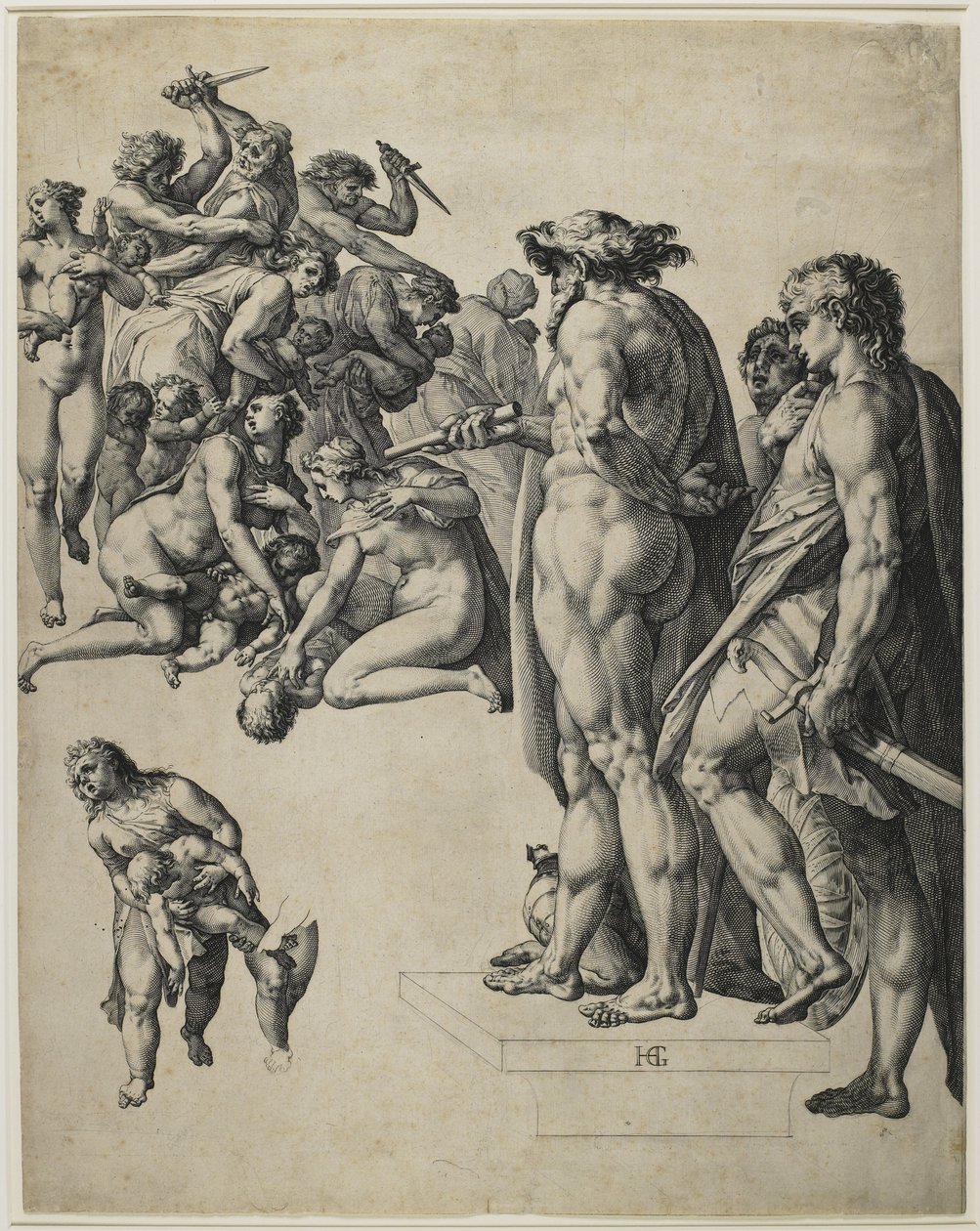 Das Massaker der Unschuldigen, ca. 1584 von Hendrik Goltzius