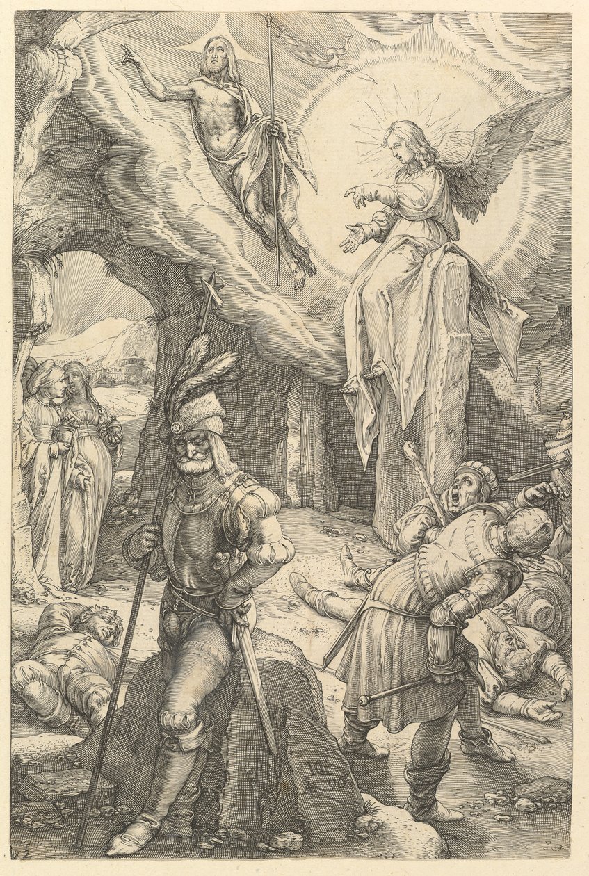 Die Auferstehung, aus Die Passion Christi, 1596 von Hendrik Goltzius