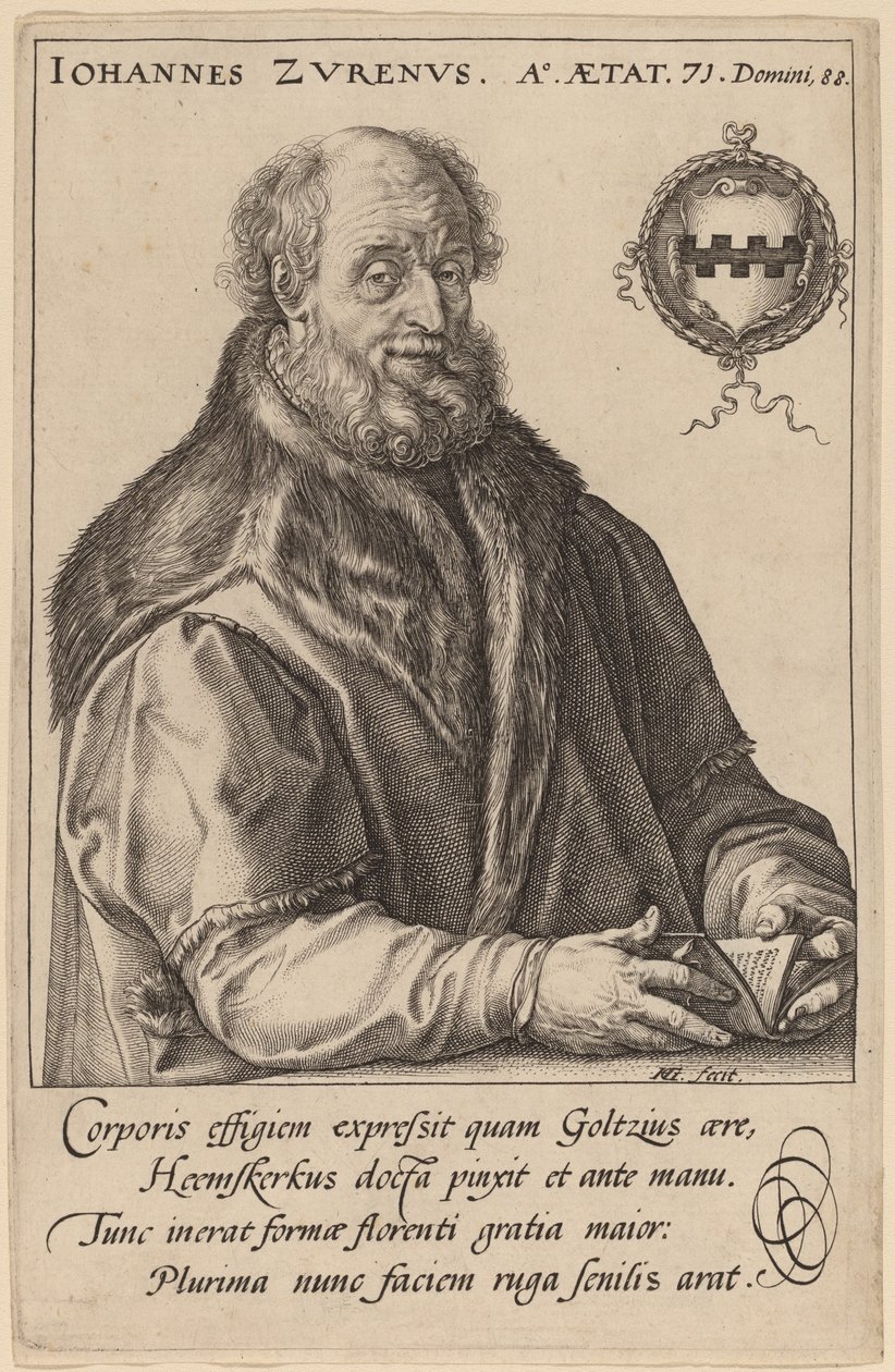 Johannes Zurenus (Jan van Zuren) von Hendrik Goltzius after Maerten van Heemskerck