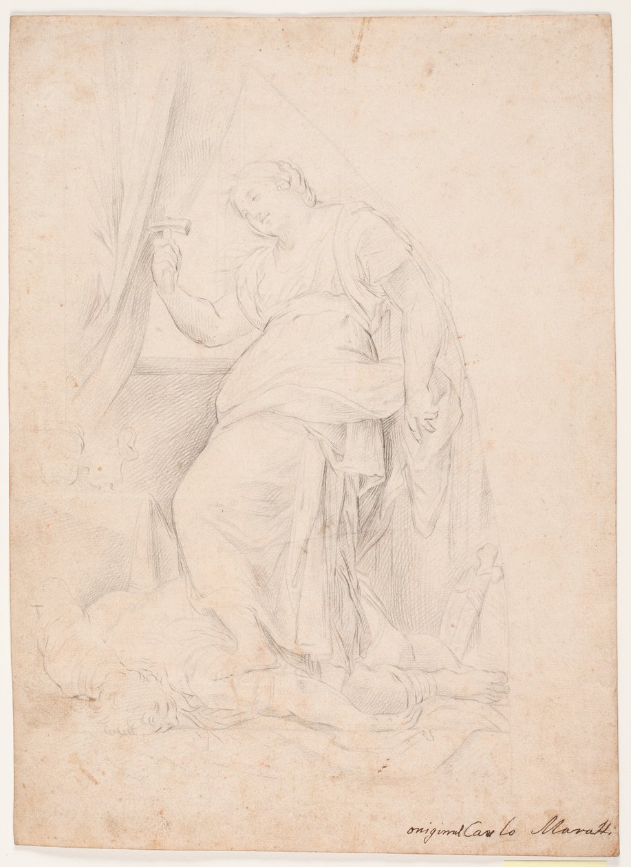 Jael tötet Sisara. Studie nach einer Komposition von Carlo Maratti (Mezzetti, S. 345, Nr. 150) von Hendrik Krock