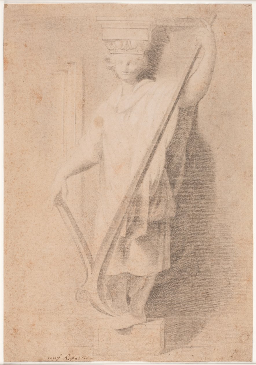 Karyatide mit Pflug. Studie nach einer Figur auf dem Sockel der "Stanza d