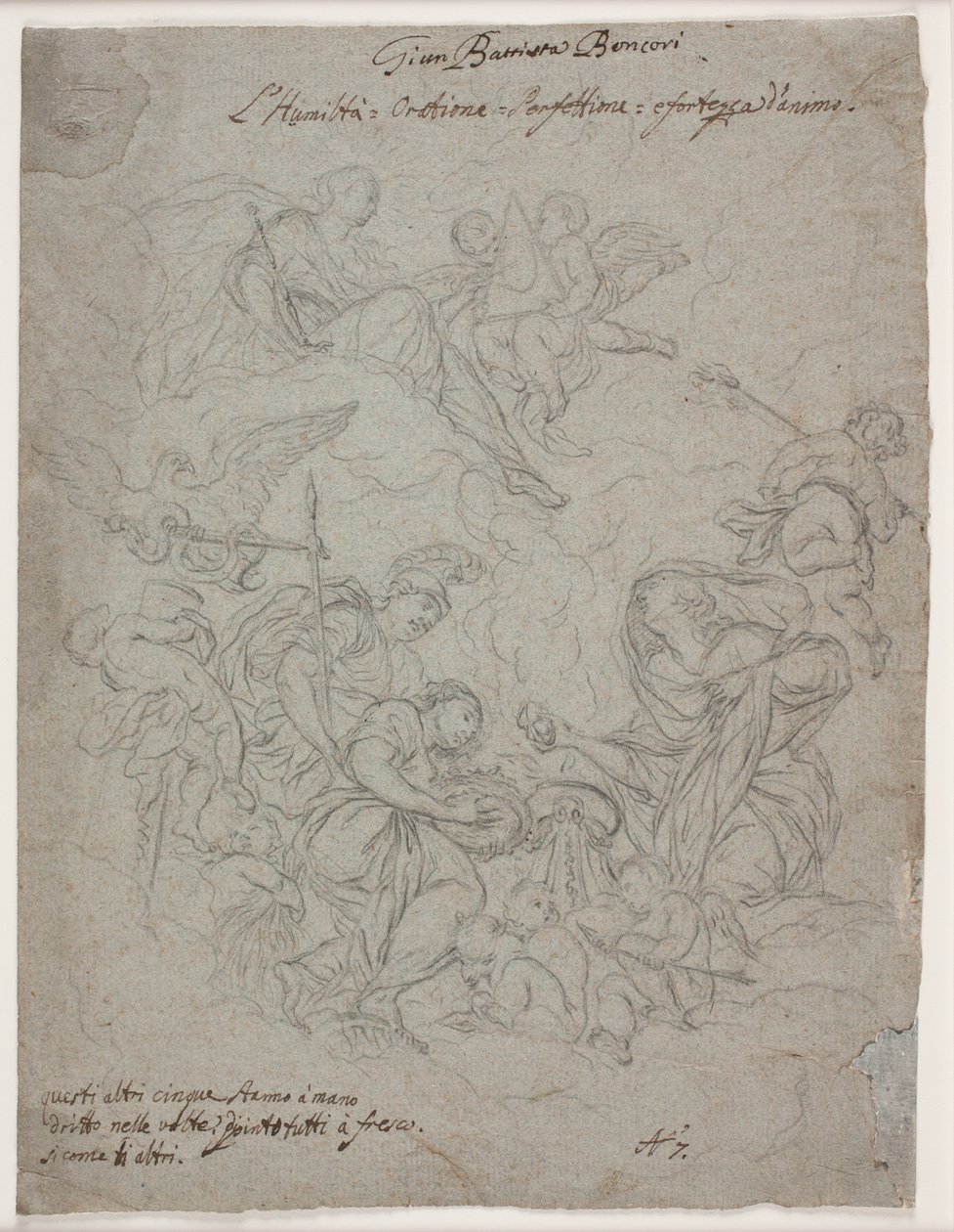 Kompositionsstudien nach Gian Battista Boncori von Hendrik Krock