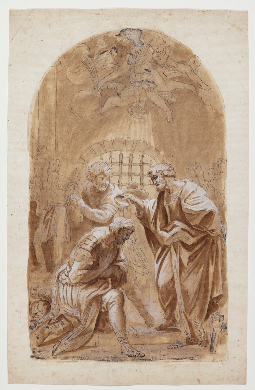 S. Peter tauft S. Processus und S. Martianus von Hendrik Krock