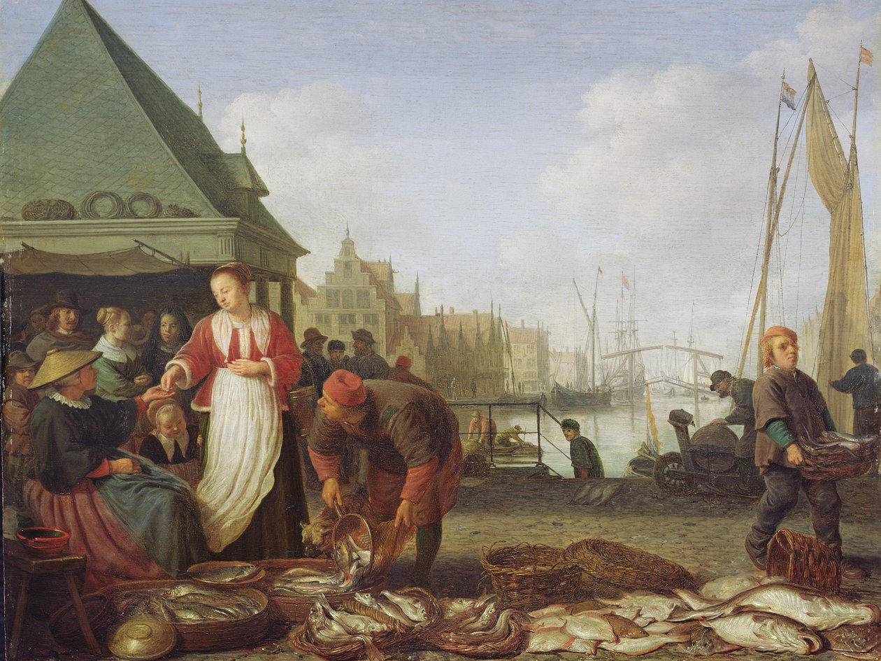 Der Fischmarkt von Rotterdam von Hendrik Martensz Sorgh