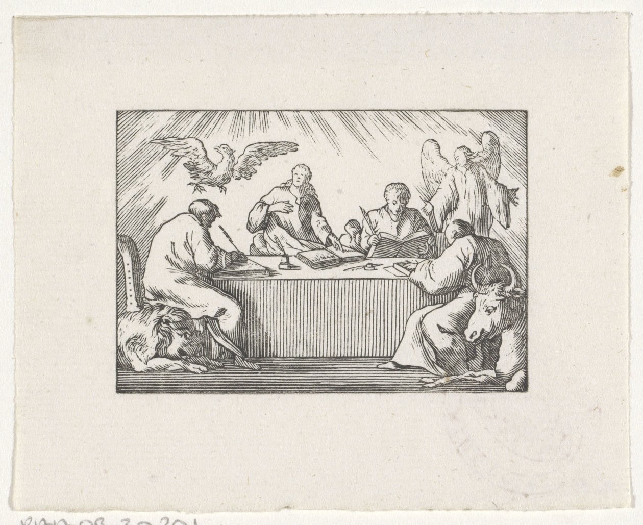 Vier Evangelisten schreiben ihr Evangelium von Hendrik Numan