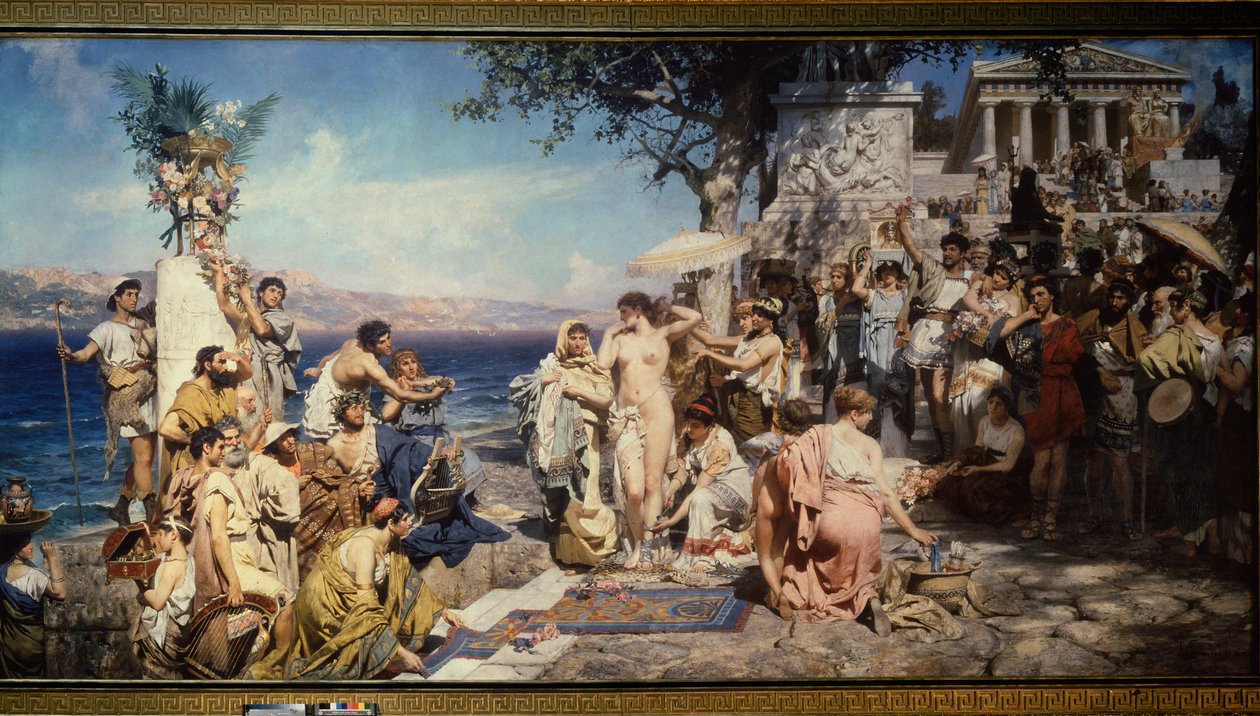 Phryne beim Fest des Poseidon in Eleusis von Henryk Siemiradzki