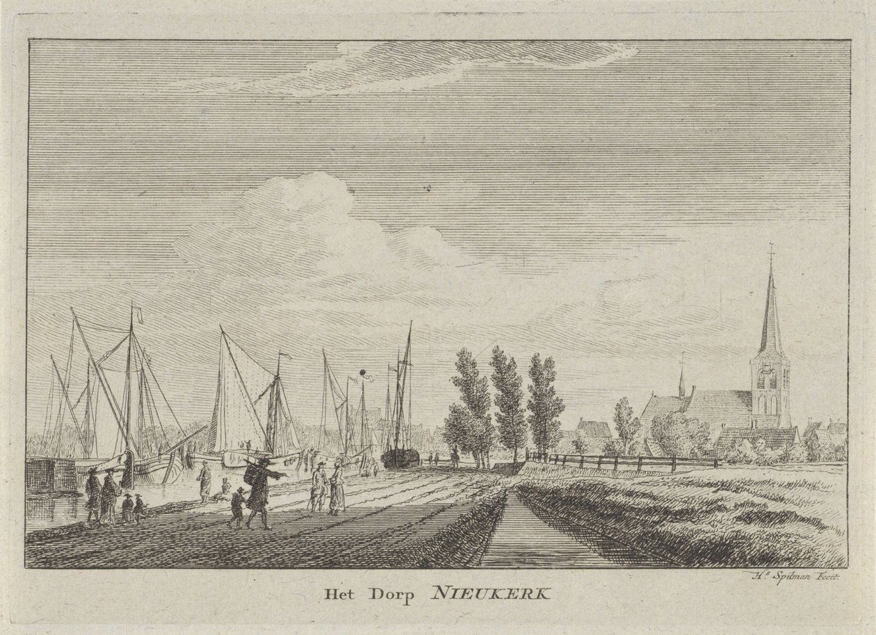 Ansicht von Nieuwerkerk aan den IJssel von Hendrik Spilman