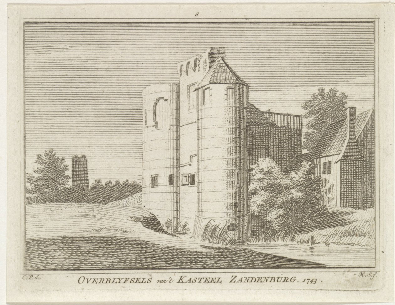 Ruine von Schloss Zandenburg, Veere von Hendrik Spilman