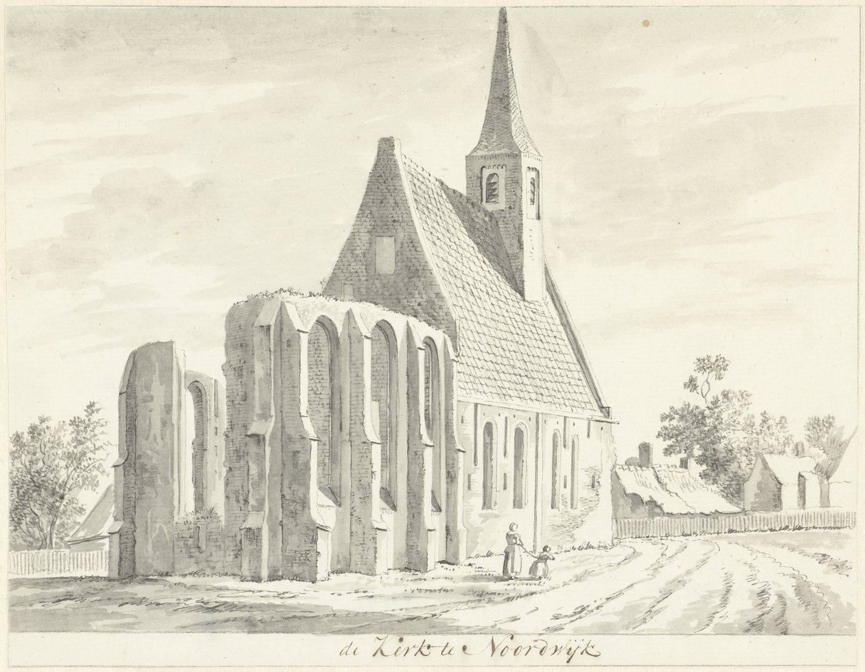 Ansicht der Weißen Kirche in Noordwijkerhout von Hendrik Tavenier