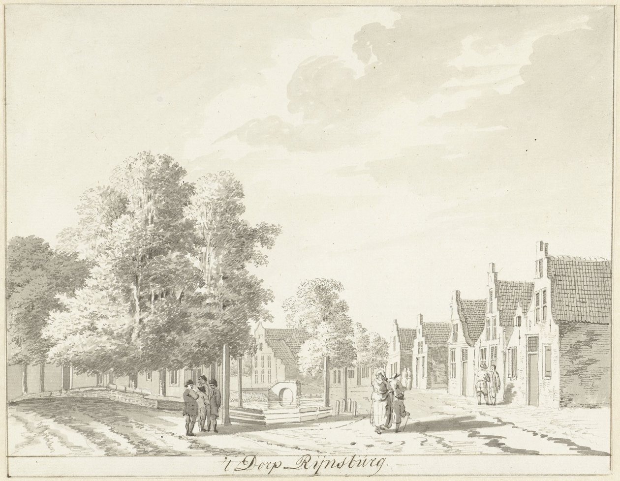 Das Dorf Rijnsburg von Hendrik Tavenier