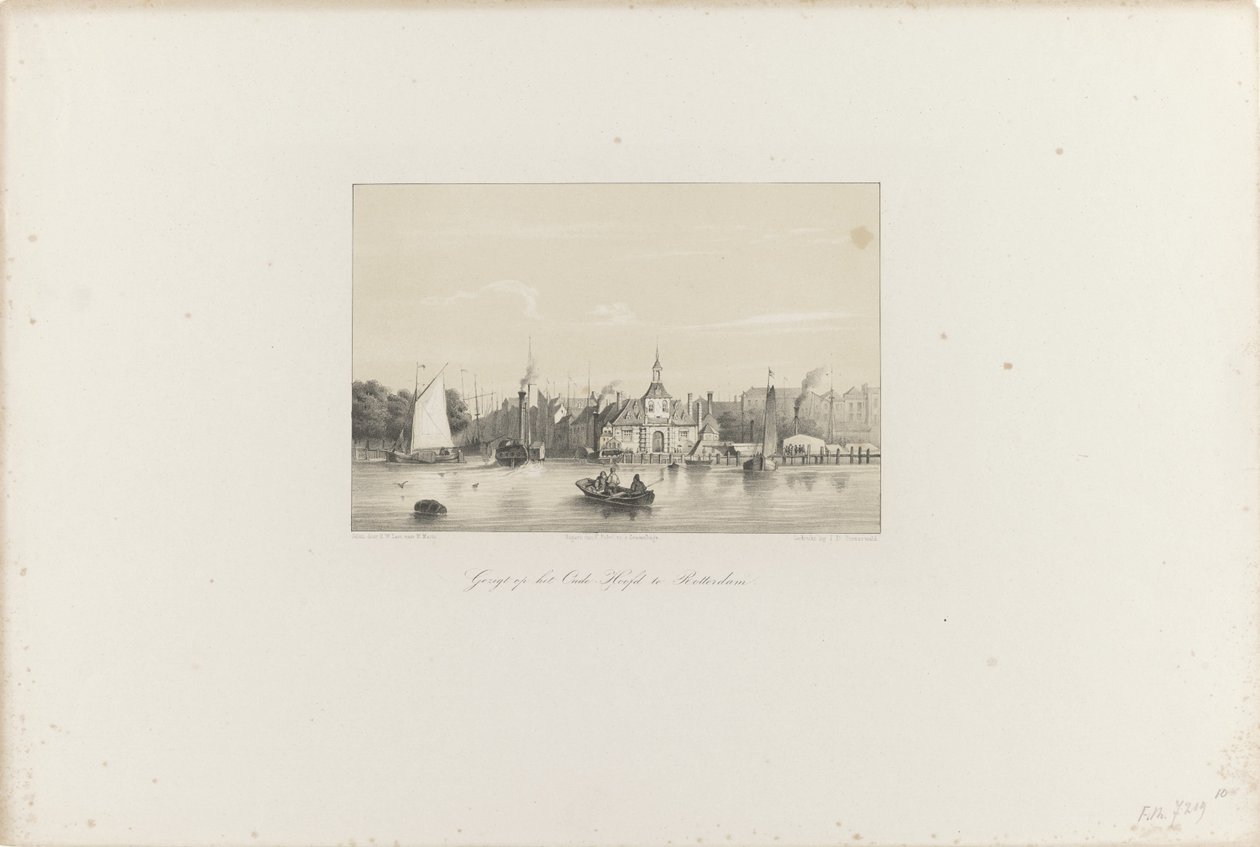 Ansicht des Alten Hauptes in Rotterdam, 1854 von Hendrik Wilhelmus Last