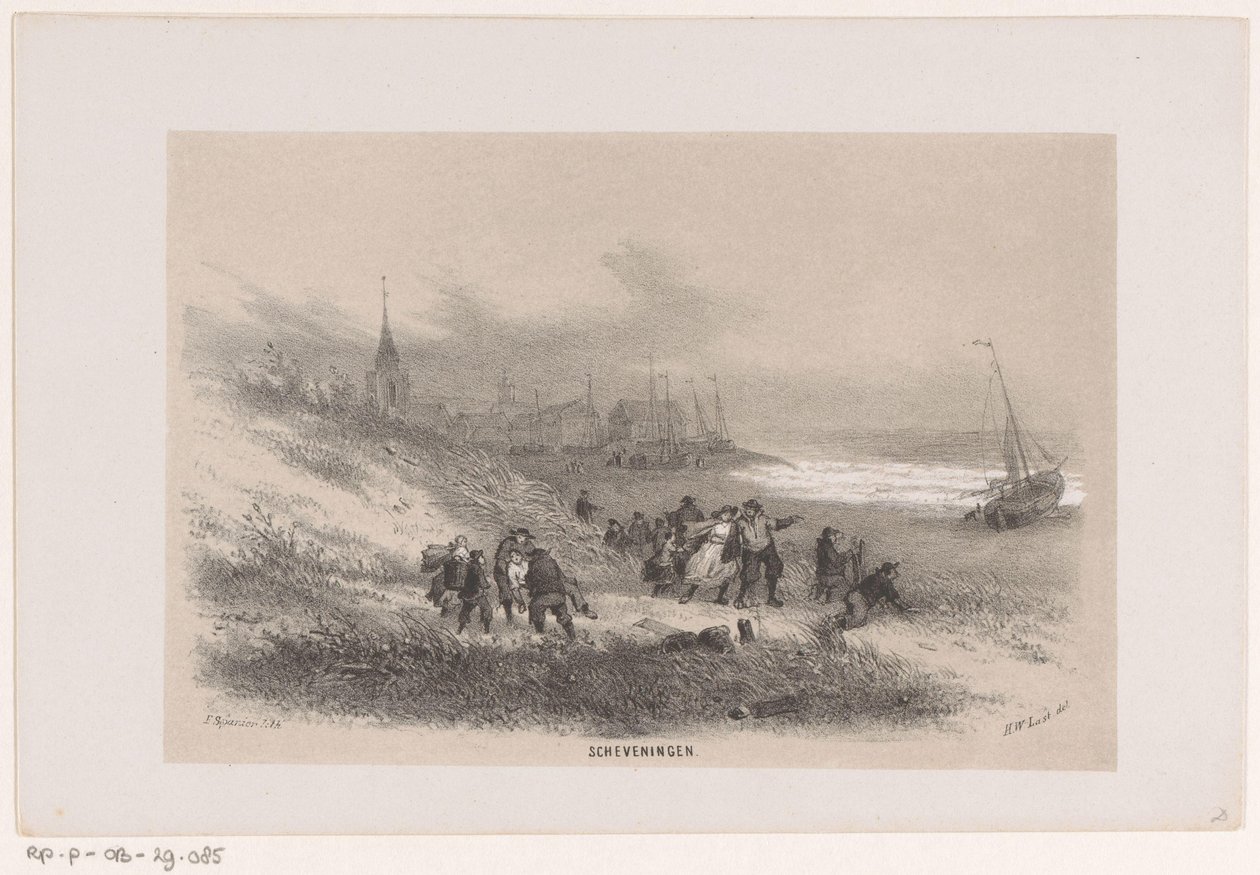 Scheveningen während des Sturms vom 28. Mai 1860 von Hendrik Wilhelmus Last